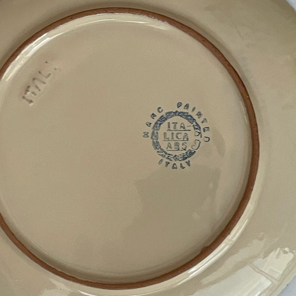 Set of 4 Italian OOAK Hand Painted Dinnerware 8.75” Clay Plates - Picture 10 of 12